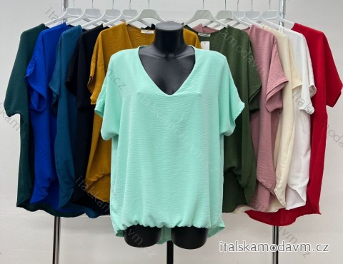 Tunika krátký rukáv dámská (48/50/52 ONE SIZE) ITALSKÁ MÓDA IM424368