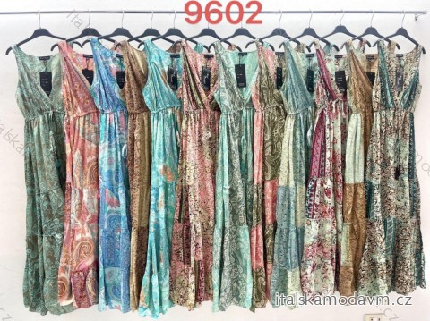 Šaty letné indické na ramienka dámske (S/M/L ONE SIZE) INDICKÁ MÓDA IMM24M9602