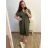 Šaty oversize krátky rukáv dámske nadrozmer (4XL/5XL ONE SIZE) TALIANSKA MÓDA IMD22139/DR 4XL / 5XL <p>khaki</p>