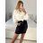 Košeľa elegantní dlhý rukáv dámska (M/L ONE SIZE) TALIANSKA MODA IM724004/DUR -   čierna
 -   M / L