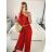Overal dlouhý elegantní skládaný bez rukávu dámské (S/M ONE SIZE) ITALSKÁ MÓDA IMPGM2323232