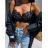 Croptop krajkový na ramínka dámský (S/M ONE SIZE) ITALSKÁ MÓDA IMPLP2487190065