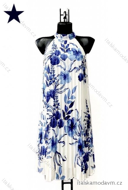 Šaty elegantné bez rukávov dámske (38/40 ONE SIZE) TALIANSKA MÓDA IMPES2422159 tmavo modrá