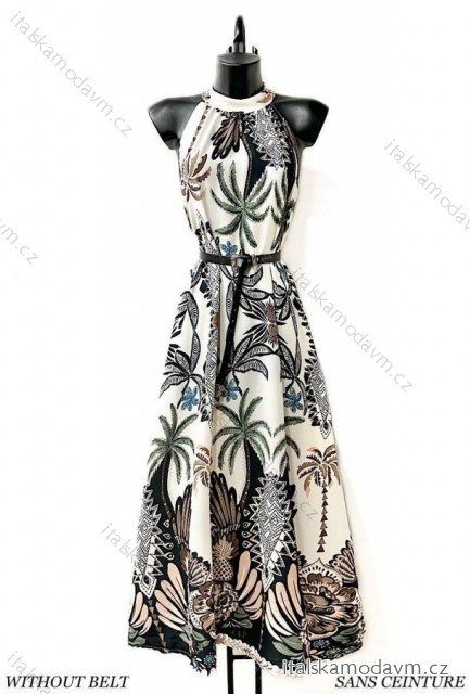 Šaty dlouhé elegantní bez rukávu dámské (38/40 ONE SIZE) ITALSKÁ MÓDA IMPES248119 čierna 