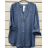 Tunika oversize 3/4 dlouhý rukáv dámská (S/M ONE SIZE) ITALSKÁ MÓDA IMPSH24084a