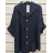Tunika oversize košilová 3/4 dlouhý rukáv dámská (S/M ONE SIZE) ITALSKÁ MÓDA IMPSH242474
