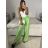 Kalhoty dlouhé letní dámské (S/M/L ONE SIZE) ITALSKÁ MÓDA IMM24M24200/DUR -   zelená neon -   M/L