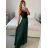 Sukně letní dlouhá saténová dámská (S/M ONE SIZE) ITALSKÁ MÓDA IMM23MS63065/DUR S/M čierna
