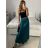 Sukně dlouhá dámská (S/M ONE SIZE) ITALSKÁ MÓDA IMPLP2333900065/DU S/M zelená smaragdová
