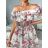 Šaty carmen přes ramena letní  dámské (S/M ONE SIZE) ITALSKÁ MÓDA IMM24M5076