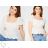 Top/blúzka boho madeira krátky rukáv dámske (S/M ONE SIZE) TALIANSKA MÓDA IMM24M12804