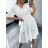 Šaty krajkové letní boho krátký rukáv dámské nadrozměr (XL/2XL ONE SIZE) ITALSKÁ MÓDA IMD23LUCA