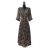 Šaty dlhé elegantný dlhý rukáv dámske (S/M ONE SIZE) TALIANSKA MÓDA IMPES24LISA-5 hnědá gepard S / M