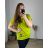 Tričko prodloužené oversize krátký rukáv dámská nadrozměr (2XL/3XL/4XL ONE SIZE) ITALSKÁ MÓDA IMC22PIERA/DU oranžová  2XL/3XL