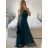 Šaty dlhé elegantné spoločenské bez rukávu dámske (S/M ONE SIZE) TALIANSKA MÓDA IMPSH223623/DUR tmavo ružová