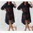 Tunika přehoz přes plavky dámská (S/M/L ONE SIZE) ITALSKÁ MÓDA IMWB24063/DUR -   Černá -   M/L