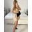 Overal krátký na ramínka dámské (S/M ONE SIZE) ITALSKÁ MÓDA IMPLP2491870055/DU S/M béžová