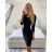 Šaty elegantný pouzdrové 3/4 rukáv dámske (S-XL) TALIANSKA MÓDA IMM23M23121-1/DU čierna S