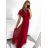 Šaty spoločenské elegantný krátky rukáv dámske (S/M ONE SIZE) TALIANSKA MÓDA IMPSH223589L/DUR - fialová - S/M