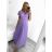 Šaty spoločenské elegantný krátky rukáv dámske (S/M ONE SIZE) TALIANSKA MÓDA IMPSH223589L/DUR - fialová - S/M