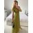 Šaty spoločenské elegantný krátky rukáv dámske (S/M ONE SIZE) TALIANSKA MÓDA IMPSH223589L/DUR - fialová - S/M