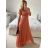 Šaty spoločenské elegantný krátky rukáv dámske (S/M ONE SIZE) TALIANSKA MÓDA IMPSH223589L/DUR - fialová - S/M