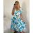 Šaty letné icecool krátky rukáv dámske (M/L ONE SIZE) TALIANSKA MÓDA IMM24M5471B/DU
