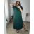 Šaty dlhé maxi letné voľnočasové krátky rukáv dámske (56/58 ONE SIZE) TALIANSKA MÓDA IMD24213/DR -   modrá petrolejová -   56/58