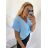 Tunika oversize krátký rukáv dámská  (L/XL/2XL ONE SIZE) ITALSKÁ MÓDA IMD22346