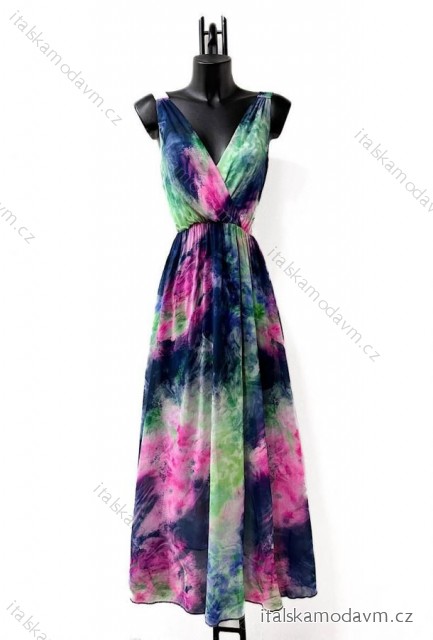 Šaty dlouhé elegantní bez rukávu dámské (S/M ONE SIZE) ITALSKÁ MÓDA IMPES24KRISTY čierna S / M