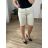 Kraťasy šortky s opaskom dámske nadrozmer (48/50 ONE SIZE) TALIANSKA MÓDA IMWEC24082/DUR -   béžová -   48/50