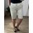 Kraťasy šortky s opaskom dámske nadrozmer (48/50 ONE SIZE) TALIANSKA MÓDA IMWEC24082/DUR -   béžová -   48/50