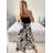 Sukňa stredne krátka dámska (S/M ONE SIZE) TALIANSKA MÓDA IMM24M3154-6/DU S / M Čierno-biela