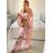 Souprava kalhoty a tunika dlouhý rukáv dámská (S/M/L ONE SIZE) ITALSKÁ MÓDA IMWBS24271/DU -   ružová -   M / L