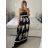 Šaty carmen dlhé letné žabičkové dámske (S/M ONE SIZE) TALIANSKA MÓDA IMM24M57279/DU S / M čierna