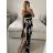 Šaty carmen dlhé letné žabičkové dámske (S/M ONE SIZE) TALIANSKA MÓDA IMM24M57279/DU S / M čierna