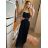 Šaty šifonové dlouhé letní na ramínkách dámské (S/M ONE SIZE) ITALSKá MóDA IMD24128 biela S / M