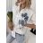 Košeľa oversize krátky rukáv dámska (S/M/L ONE SIZE) TALIANSKA MÓDA IMSM24072