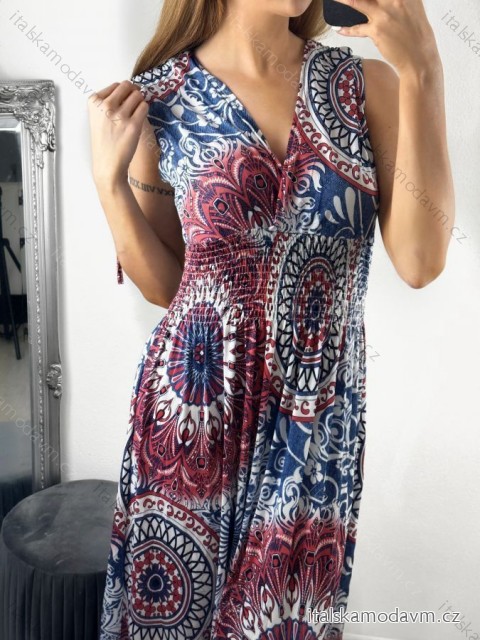 Šaty letné icecool bez rukávov dámske (M/L, XL/2XL) AINUOSI TALIANSKA MODA IMB249079/DUR -   červená -   M / L