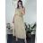 Šaty dlouhé letní elegantní bez rukávu dámské (S/M ONE SIZE) ITALSKÁ MÓDA IMWB24047 zelená neon S/M