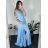 Šaty na ramínka elegantní dámské (S/M ONE SIZE) ITALSKÁ MÓDA IMWAA24002/DUR -   červená -   S/M