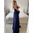 Šaty dlouhé elegantní společenské bez rukávu dámské (S/M ONE SIZE) ITALSKÁ MÓDA IMPBB2480872bl