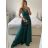 Šaty dlouhé elegantní společenské bez rukávu dámské (S/M ONE SIZE) ITALSKÁ MÓDA IMPBB2480872bl