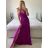 Šaty na ramínka elegantní dámské (S/M ONE SIZE) ITALSKÁ MÓDA IMWAA24002/DUR -   červená -   S/M