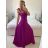Šaty na ramínka elegantní dámské (S/M ONE SIZE) ITALSKÁ MÓDA IMWAA24002/DUR -   červená -   S/M