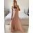 Šaty na ramínka elegantní dámské (S/M ONE SIZE) ITALSKÁ MÓDA IMWAA24002/DUR -   červená -   S/M