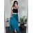 Nohavice harémky letné dlhé dámske (S/M/L ONE SIZE) TALIANSKA MÓDA IM424402 modrá královská S / M