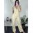 Overal dlhý bez rukávu dámsky (S/M ONE SIZE) TALIANSKA MÓDA IMWAA24001/DUR - béžová - S/M