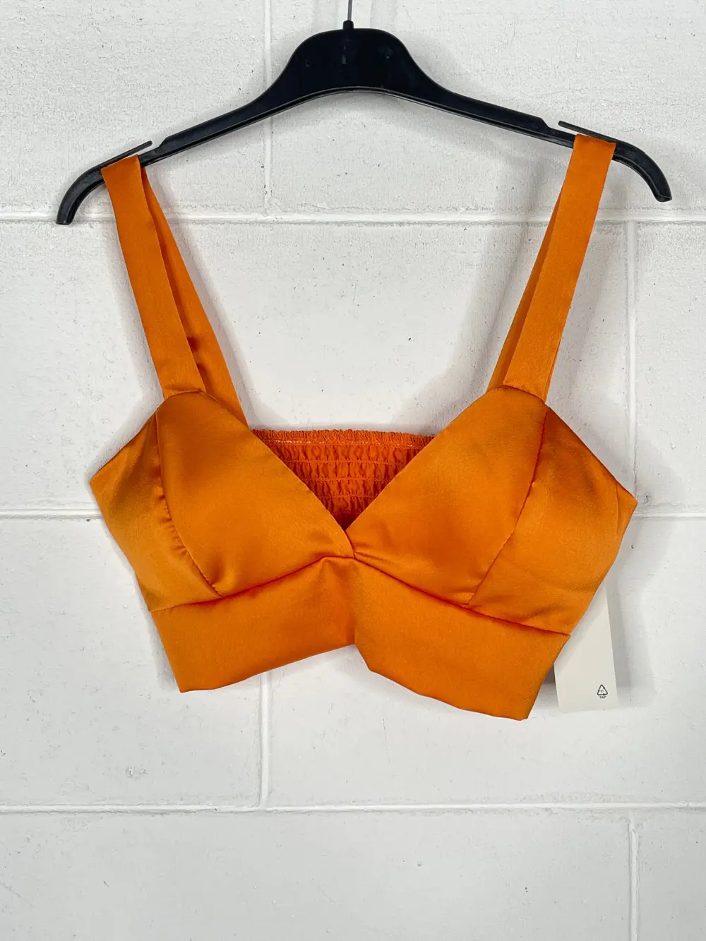 Top croptop na ramínka dámský (XS/S/M ONE SIZE) ITALSKÁ MÓDA IMPBB24B10977 oranžová S/M