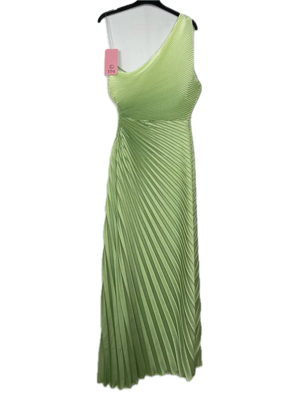 Šaty dlouhé elegantní bez rukávu dámské (XS/S/M ONE SIZE) ITALSKÁ MÓDA IMPBB24H8955 zelená limetková S / M